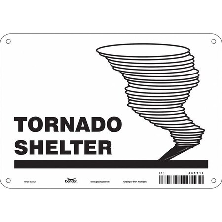 Tornado Shelter, 10 in W x 7 in H, Vertical Rectangle, Aluminum, 465T10 MPN:465T10
