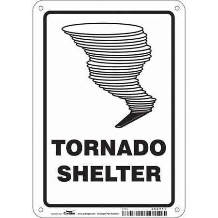 Tornado Shelter, 7 in W x 10 in H, Horizontal Rectangle, Aluminum, 465T11 MPN:465T11