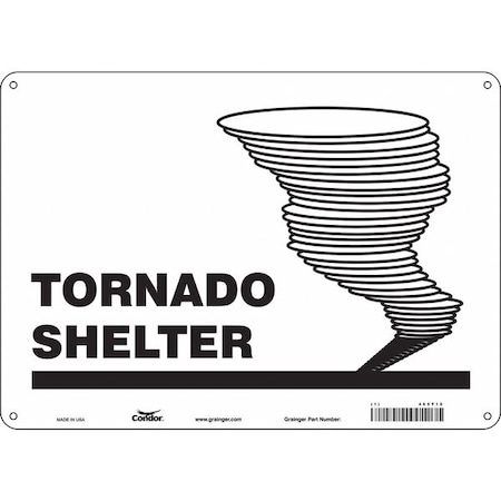 Tornado Shelter, 14 in W x 10 in H, Horizontal Rectangle, Aluminum, 465T12 MPN:465T12