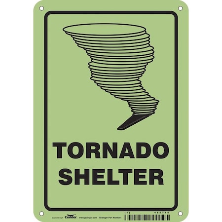Tornado Shelter, 7 in W x 10 in H, Horizontal Rectangle, Polyethylene, 465T18 MPN:465T18