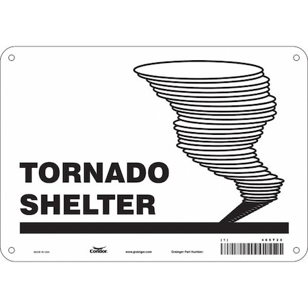 Tornado Shelter, 10 in W x 7 in H, Vertical Rectangle, Polyethylene, 465T20 MPN:465T20