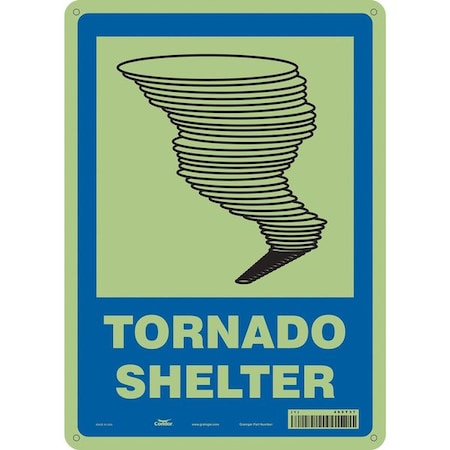 Tornado Shelter, 10 in W x 14 in H, Vertical Rectangle, Aluminum, 465T37 MPN:465T37