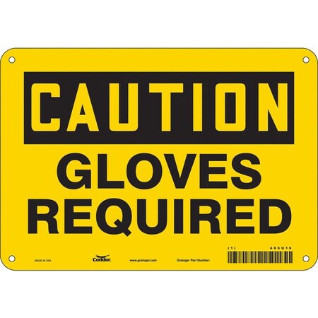 Safety Sign, 7 in Height, 10 in Width, Polyethylene, Vertical Rectangle, English, 465U16 MPN:465U16