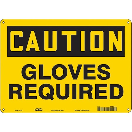 Safety Sign, 10 in Height, 14 in Width, Polyethylene, Horizontal Rectangle, English, 465U17 MPN:465U17