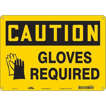 Safety Sign, 10 in Height, 14 in Width, Aluminum, Horizontal Rectangle, English, 465U31 MPN:465U31