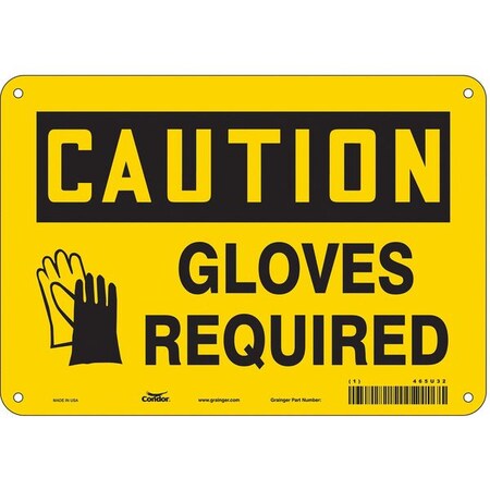 Safety Sign, 7 in Height, 10 in Width, Polyethylene, Vertical Rectangle, English, 465U32 MPN:465U32