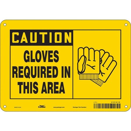 Safety Sign, 7 in Height, 10 in Width, Aluminum, Vertical Rectangle, English, 465U38 MPN:465U38