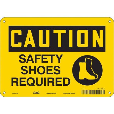 Safety Sign, 7 in Height, 10 in Width, Aluminum, Vertical Rectangle, English, 465U95 MPN:465U95