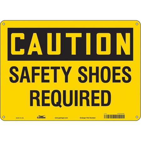 Safety Sign, 10 in Height, 14 in Width, Polyethylene, Horizontal Rectangle, English, 465V08 MPN:465V08