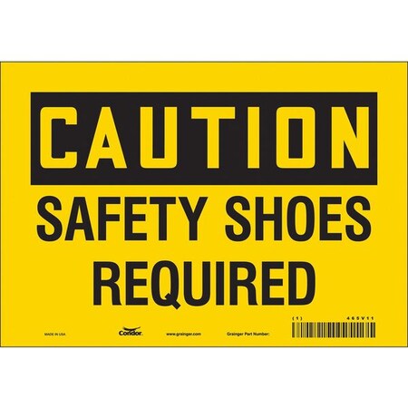 Safety Sign, 7 in Height, 10 in Width, Vinyl, Vertical Rectangle, English, 465V11 MPN:465V11