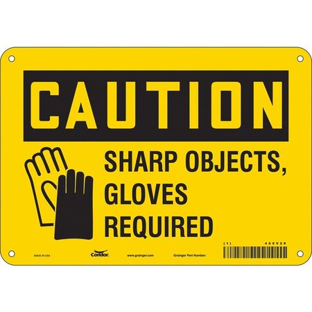 Safety Sign, 7 in Height, 10 in Width, Aluminum, Vertical Rectangle, English, 465V28 MPN:465V28