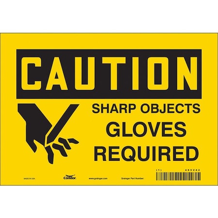 Safety Sign, 7 in Height, 10 in Width, Vinyl, Vertical Rectangle, English, 465V42 MPN:465V42