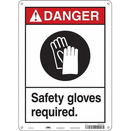 Safety Sign, 14 in Height, 10 in Width, Aluminum, Vertical Rectangle, English, 465V89 MPN:465V89