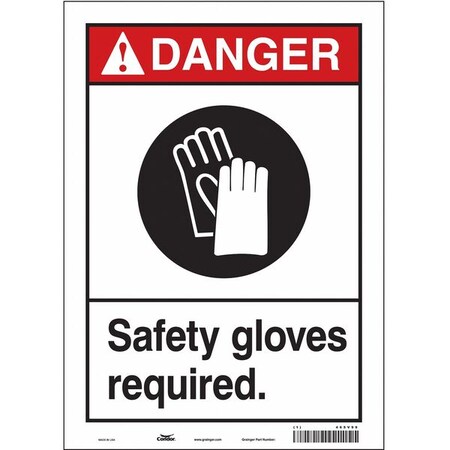 Safety Sign, 14 in Height, 10 in Width, Vinyl, Vertical Rectangle, English, 465V99 MPN:465V99