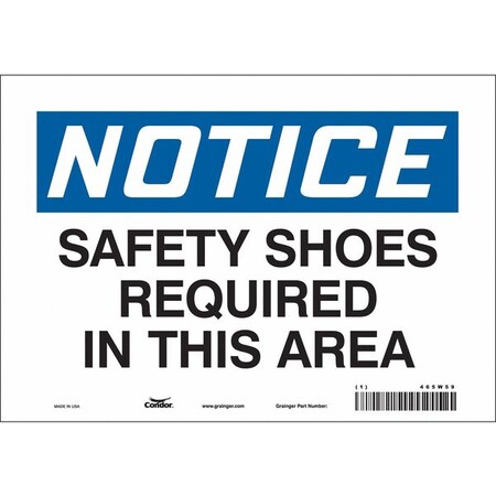 Safety Sign, 7 in Height, 10 in Width, Vinyl, Vertical Rectangle, English, 465W59 MPN:465W59