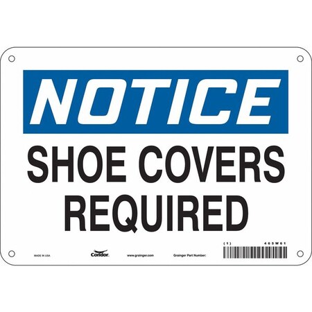 Safety Sign, 7 in Height, 10 in Width, Aluminum, Vertical Rectangle, English, 465W61 MPN:465W61