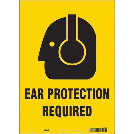 Safety Sign, 14 in Height, 10 in Width, Vinyl, Vertical Rectangle, English, 465X48 MPN:465X48
