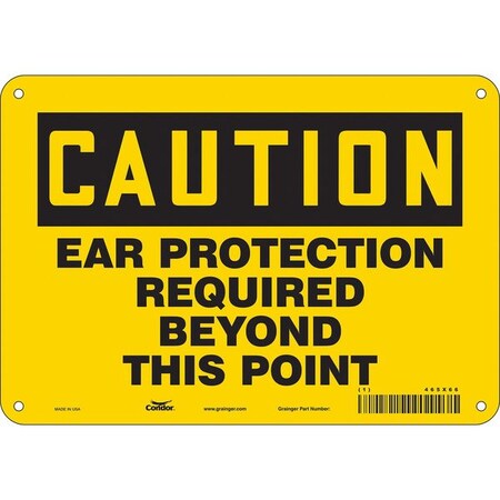 Safety Sign, 7 in Height, 10 in Width, Polyethylene, Vertical Rectangle, English, 465X66 MPN:465X66