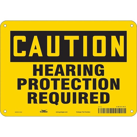 Safety Sign, 7 in Height, 10 in Width, Aluminum, Vertical Rectangle, English, 465Y45 MPN:465Y45