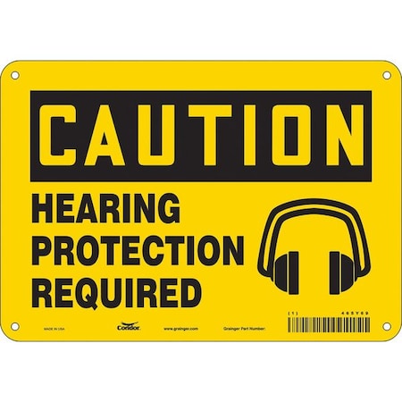 Safety Sign, 7 in Height, 10 in Width, Polyethylene, Vertical Rectangle, English, 465Y69 MPN:465Y69