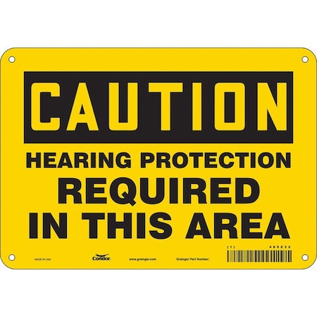 Safety Sign, 7 in Height, 10 in Width, Aluminum, Vertical Rectangle, English, 465Z32 MPN:465Z32