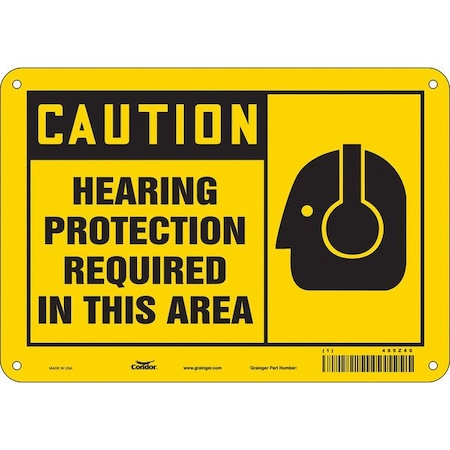 Safety Sign, 7 in Height, 10 in Width, Aluminum, Vertical Rectangle, English, 465Z40 MPN:465Z40