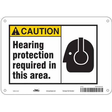 Safety Sign, 7 in Height, 10 in Width, Aluminum, Vertical Rectangle, English, 465Z54 MPN:465Z54