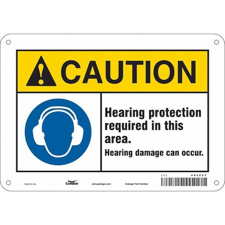Safety Sign, 7 in Height, 10 in Width, Aluminum, Vertical Rectangle, English, 465Z63 MPN:465Z63