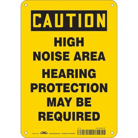 Safety Sign, 10 in Height, 7 in Width, Polyethylene, Horizontal Rectangle, English, 466A05 MPN:466A05