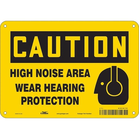 Safety Sign, 7 in Height, 10 in Width, Aluminum, Vertical Rectangle, English, 466A18 MPN:466A18