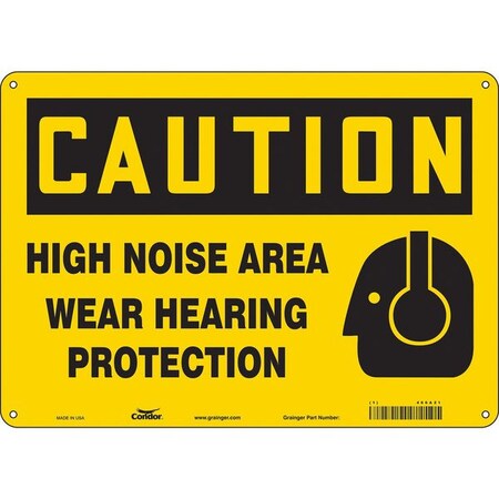 Safety Sign, 10 in Height, 14 in Width, Polyethylene, Horizontal Rectangle, English, 466A21 MPN:466A21
