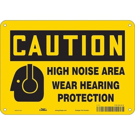 Safety Sign, 7 in Height, 10 in Width, Polyethylene, Vertical Rectangle, English, 466A26 MPN:466A26