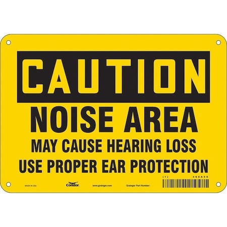 Safety Sign, 7 in Height, 10 in Width, Aluminum, Vertical Rectangle, English, 466A50 MPN:466A50