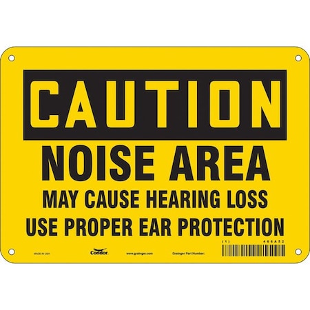 Safety Sign, 7 in Height, 10 in Width, Polyethylene, Vertical Rectangle, English, 466A52 MPN:466A52