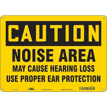 Safety Sign, 10 in Height, 14 in Width, Polyethylene, Horizontal Rectangle, English, 466A53 MPN:466A53