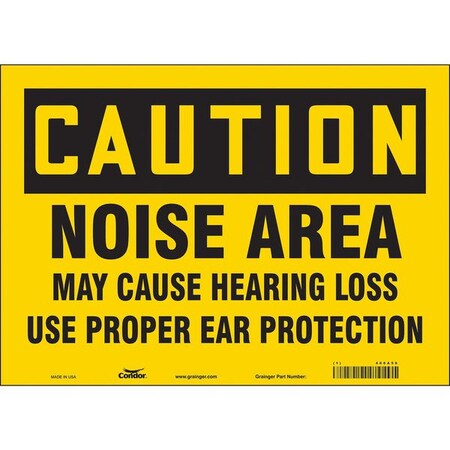 Safety Sign, 10 in Height, 14 in Width, Vinyl, Horizontal Rectangle, English, 466A56 MPN:466A56