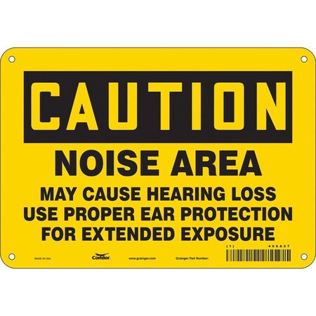 Safety Sign, 7 in Height, 10 in Width, Aluminum, Vertical Rectangle, English, 466A57 MPN:466A57