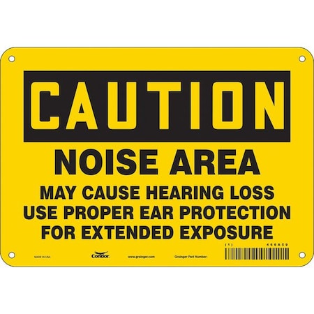 Safety Sign, 7 in Height, 10 in Width, Polyethylene, Vertical Rectangle, English, 466A59 MPN:466A59