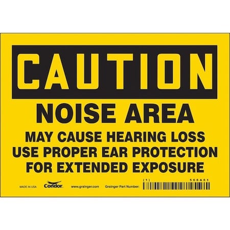 Safety Sign, 5 in Height, 7 in Width, Vinyl, Horizontal Rectangle, English, 466A61 MPN:466A61