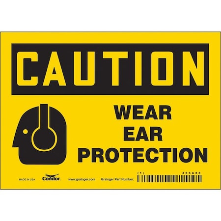Safety Sign, 5 in Height, 7 in Width, Vinyl, Horizontal Rectangle, English, 466A88 MPN:466A88