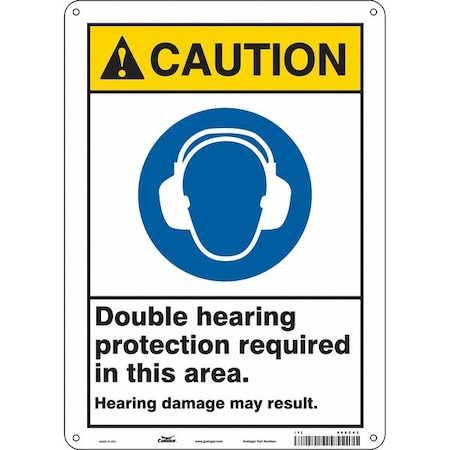 Safety Sign, 14 in Height, 10 in Width, Aluminum, Vertical Rectangle, English, 466C43 MPN:466C43