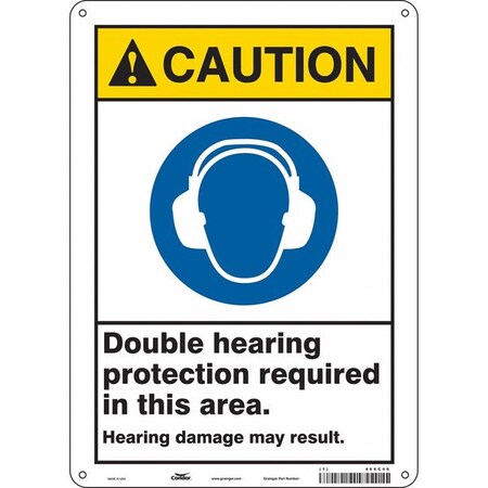 Safety Sign, 14 in Height, 10 in Width, Polyethylene, Vertical Rectangle, English, 466C46 MPN:466C46