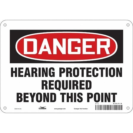 Safety Sign, 7 in Height, 10 in Width, Polyethylene, Vertical Rectangle, English, 466F18 MPN:466F18