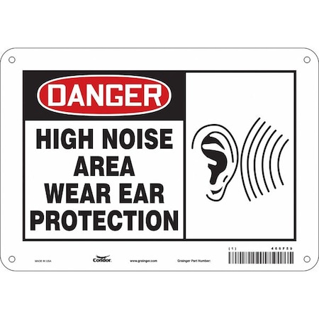 Safety Sign, 7 in Height, 10 in Width, Polyethylene, Vertical Rectangle, English, 466F59 MPN:466F59