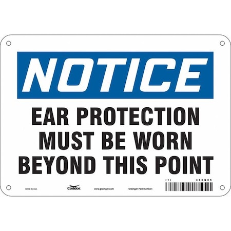Safety Sign, 7 in Height, 10 in Width, Aluminum, Vertical Rectangle, English, 466G05 MPN:466G05