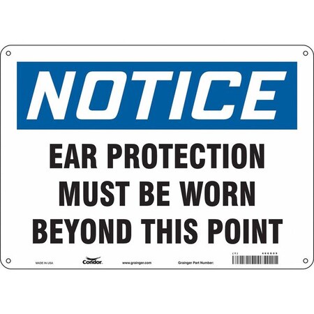 Safety Sign, 10 in Height, 14 in Width, Polyethylene, Horizontal Rectangle, English, 466G09 MPN:466G09