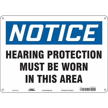 Safety Sign, 10 in Height, 14 in Width, Polyethylene, Horizontal Rectangle, English, 466G39 MPN:466G39