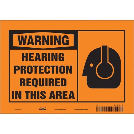 Safety Sign, 7 in Height, 10 in Width, Vinyl, Vertical Rectangle, English, 466H15 MPN:466H15