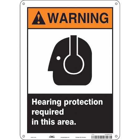 Safety Sign, 14 in Height, 10 in Width, Aluminum, Vertical Rectangle, English, 466H18 MPN:466H18