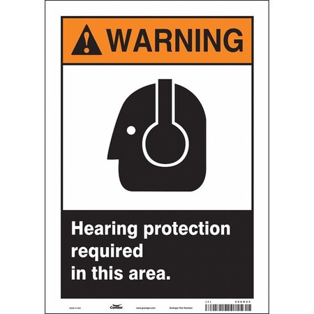 Safety Sign, 14 in Height, 10 in Width, Vinyl, Vertical Rectangle, English, 466H22 MPN:466H22